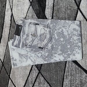 CJ BLACK BY RUE21 TIE-DYE DESTRUCTION STRAIGHT DENIM JEAN